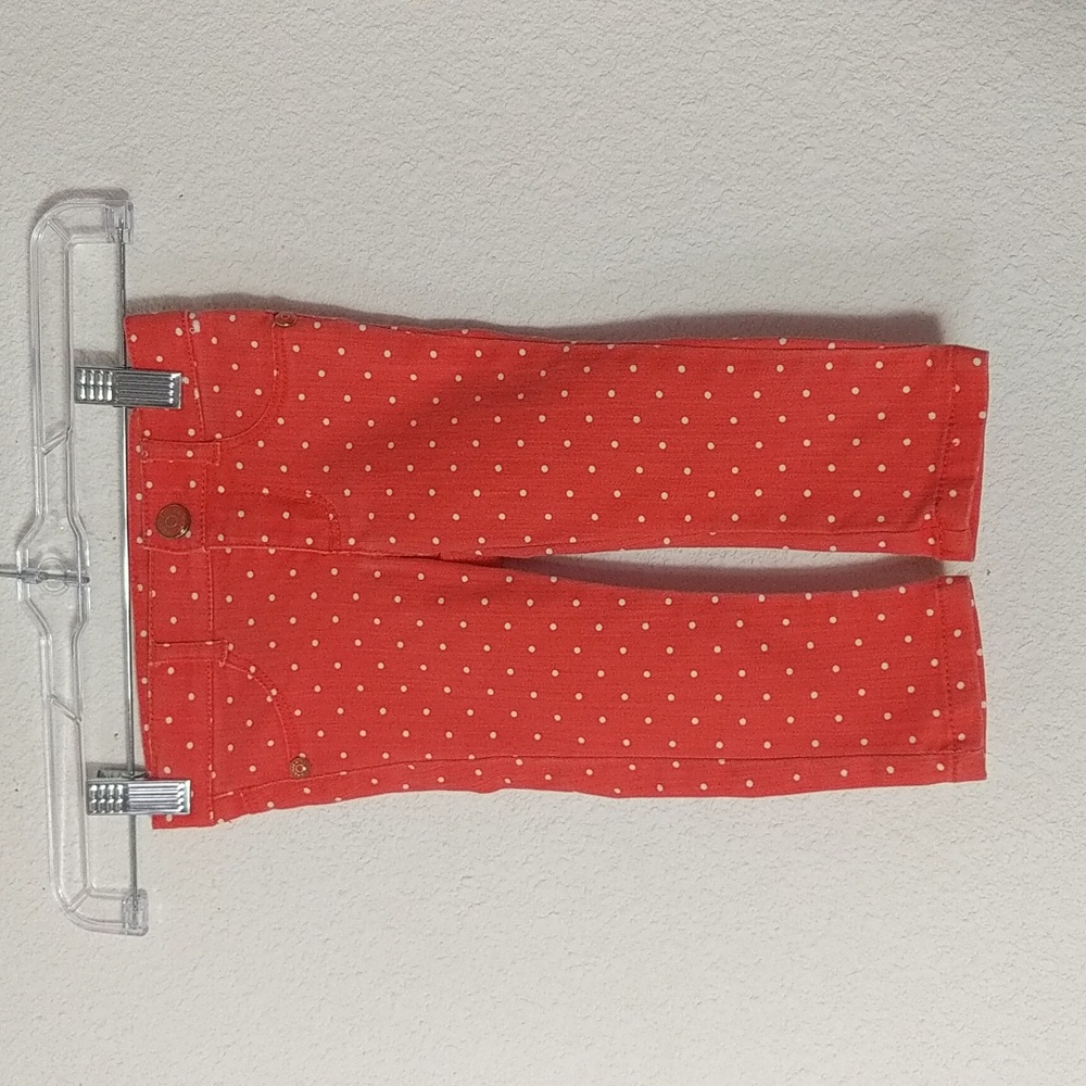 Gymboree Orange Polka Dot Jeans Size  6-12 Months